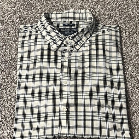 American Rag Black and White Casual Button Down Shirt - Picture 1 of 4